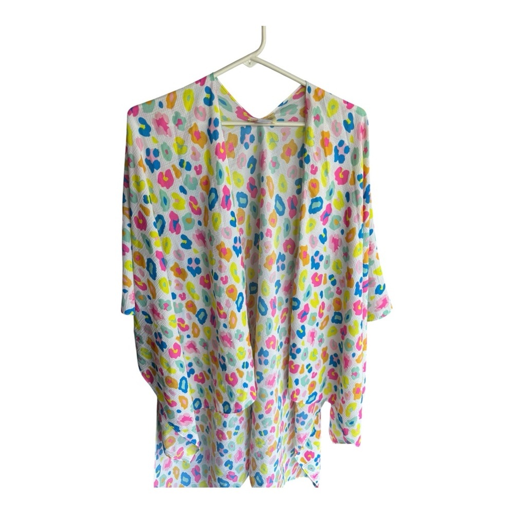 Vibrant Multicolor Animal Print Kimono